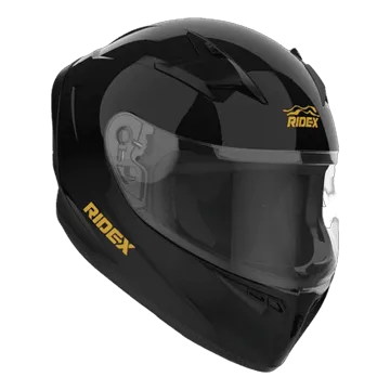 RIDEX Polaris Midnight Black Glossy Full Face Helmet