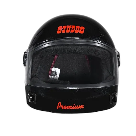 STUDDS Premium Black Full Face Helmet
