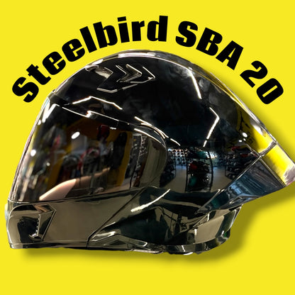 STEELBIRD Sba 20 Glossy Black Full Face Helmet