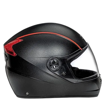 STUDDS Professional Black With Red Strip Full Face Helmet