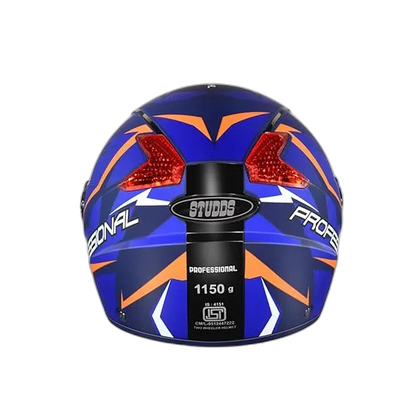 STUDDS Professional D1 Matt Blue N1 Full Face Helmet