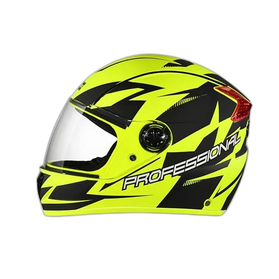 STUDDS Professional D1 Matt Neon Yellow N9 Full Face Helmet