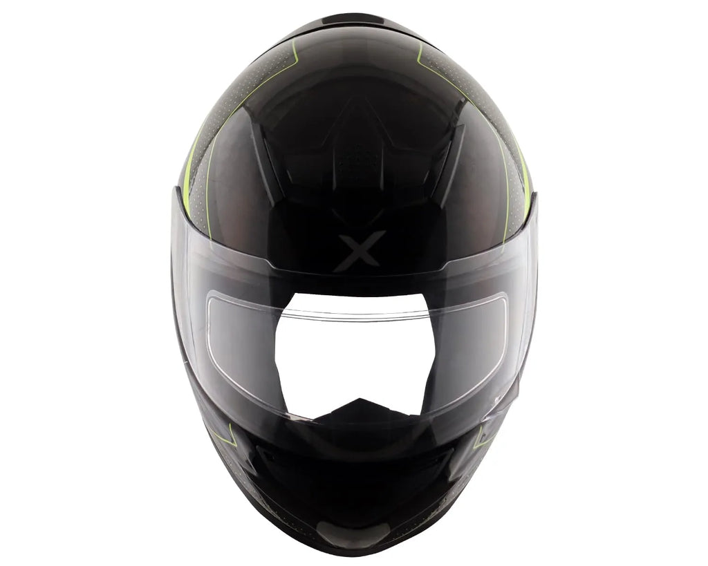 AXOR Rage Carbon Warfare Big Checks Neon Yellow Full Face Helmet