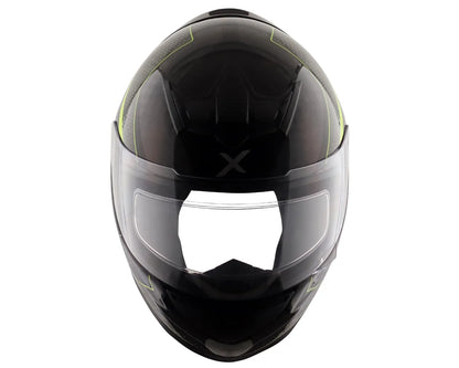 AXOR Rage Carbon Warfare Big Checks Neon Yellow Full Face Helmet