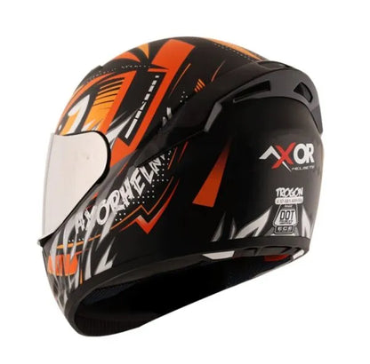 AXOR Rage Trogon Black Orange Full Face Helmet