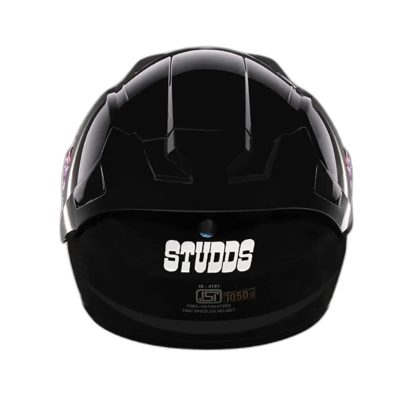 STUDDS Raider Super Black Full Face Helmet