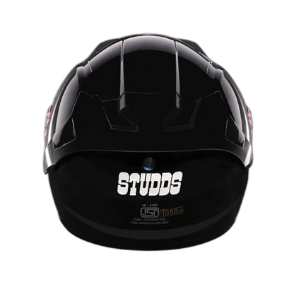 STUDDS Raider Super Black Full Face Helmet