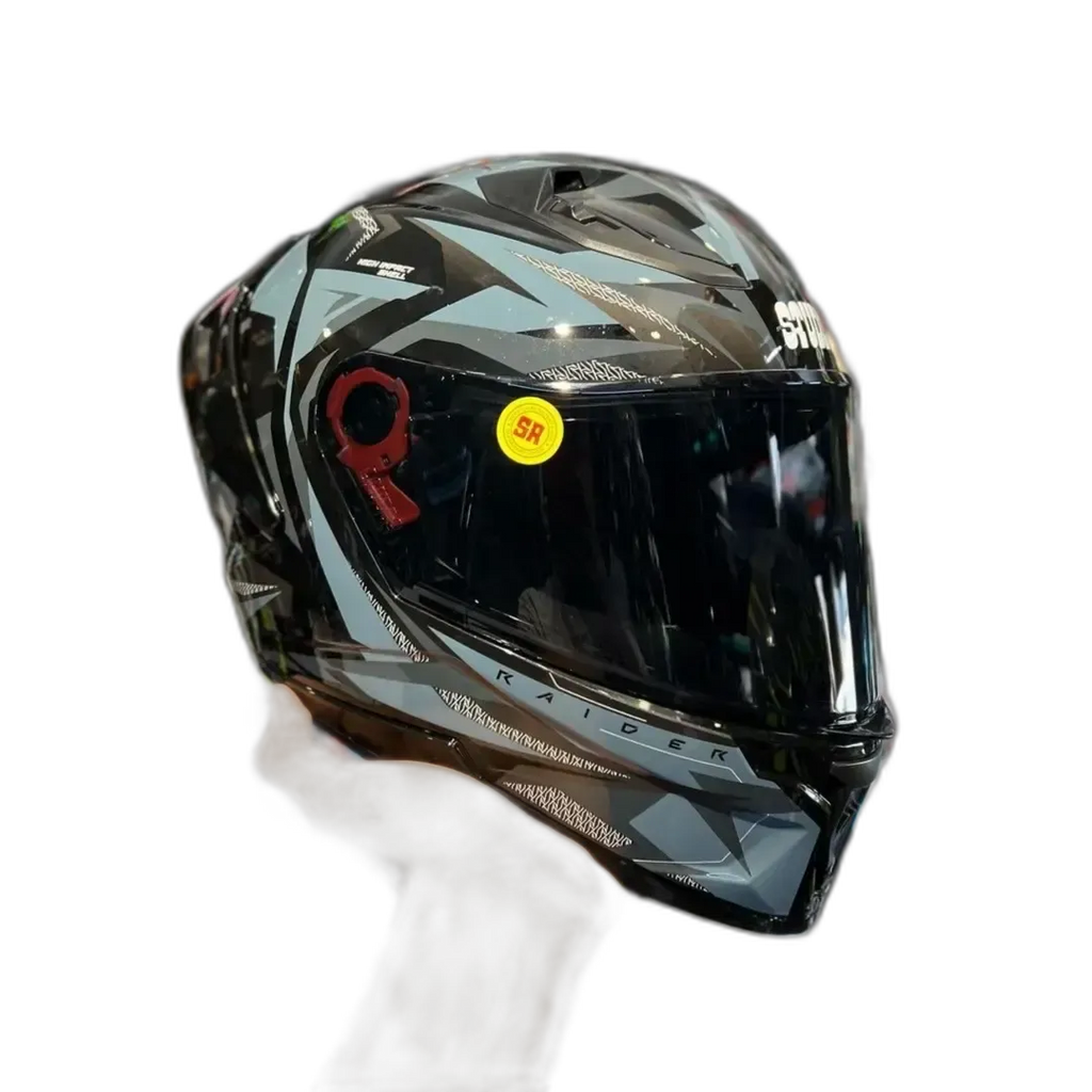 STUDDS Raider Super D1 Black Grey N Full Face Helmet