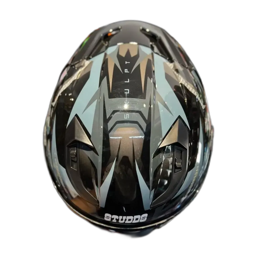 STUDDS Raider Super D1 Black Grey N Full Face Helmet