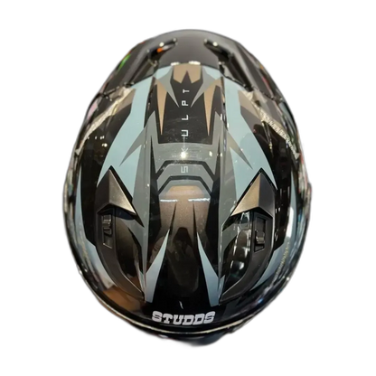 STUDDS Raider Super D1 Black Grey N Full Face Helmet