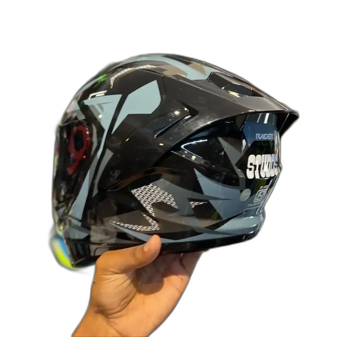STUDDS Raider Super D1 Black Grey N Full Face Helmet