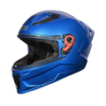 STUDDS Raider Super Flame Blue Full Face Helmet