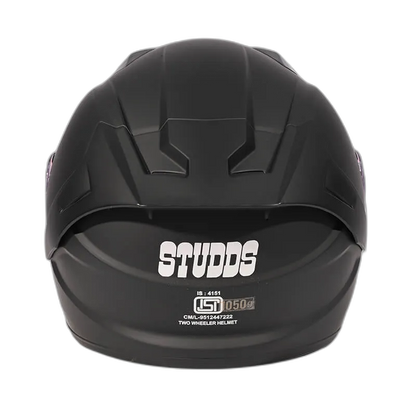 STUDDS Raider Super Matt Black Full Face Helmet