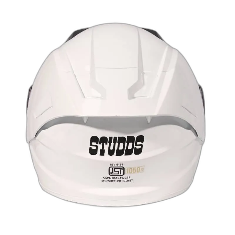STUDDS Raider Super White Full Face Helmet