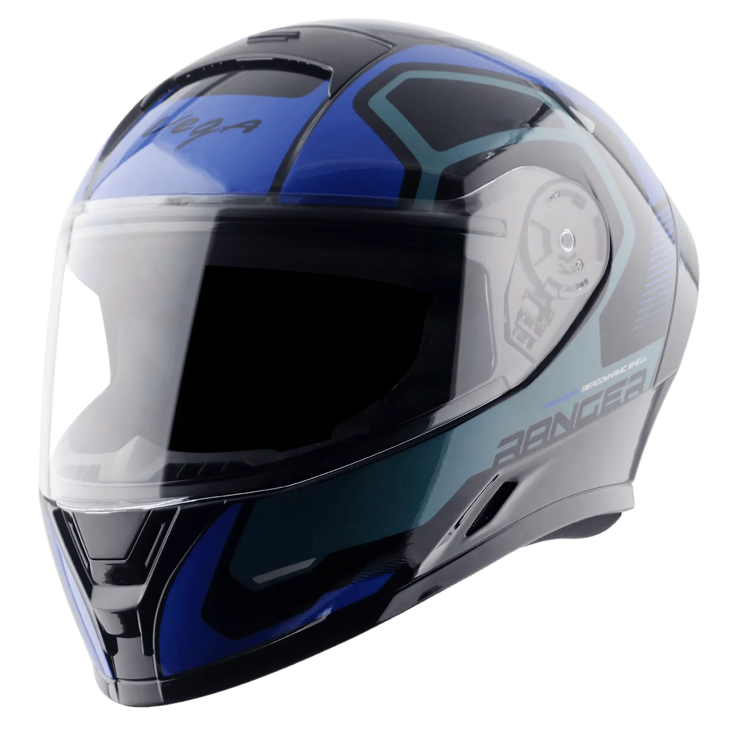 VEGA Ranger Dx Crew Black M Blue Full Face Helmet