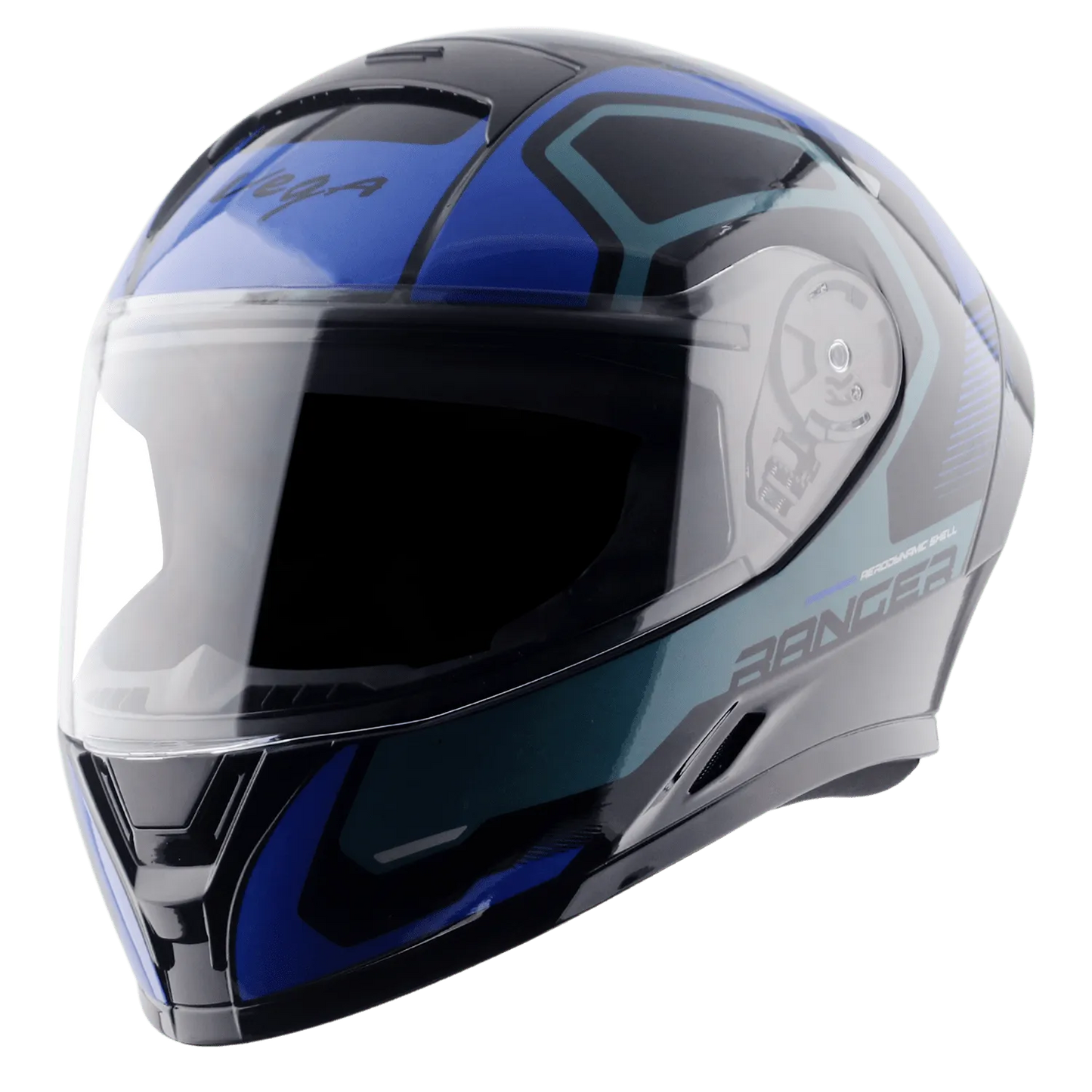 VEGA Ranger Dx Crew Black M Blue Full Face Helmet