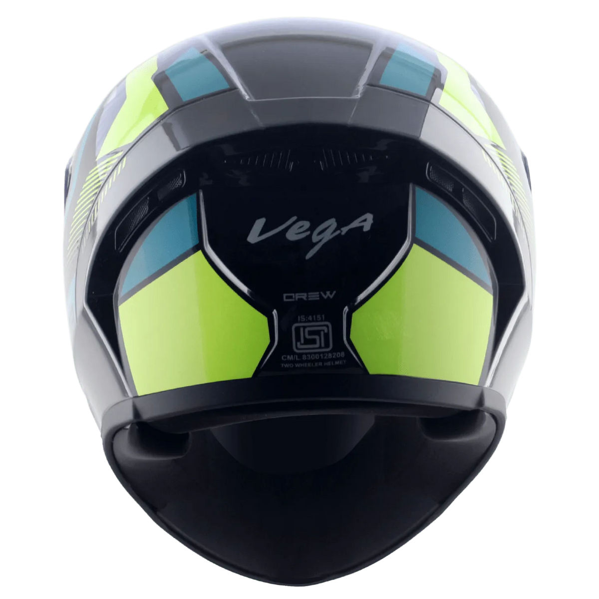VEGA Ranger Dx Crew Black Neon Yellow Full Face Helmet