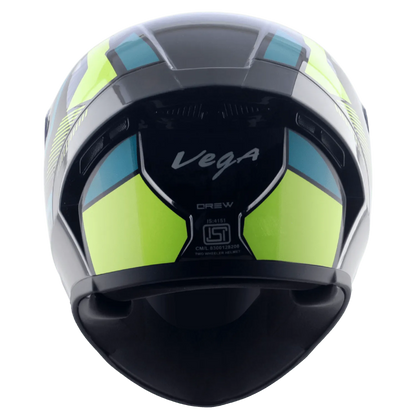 VEGA Ranger Dx Crew Black Neon Yellow Full Face Helmet