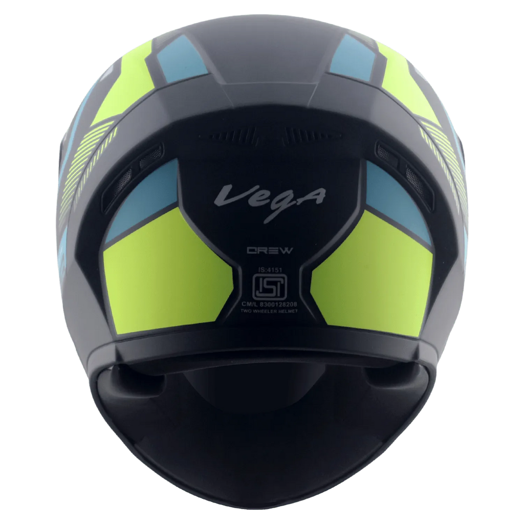 VEGA Ranger Dx Crew Dull Black Neyon Yellow Full Face Helmet
