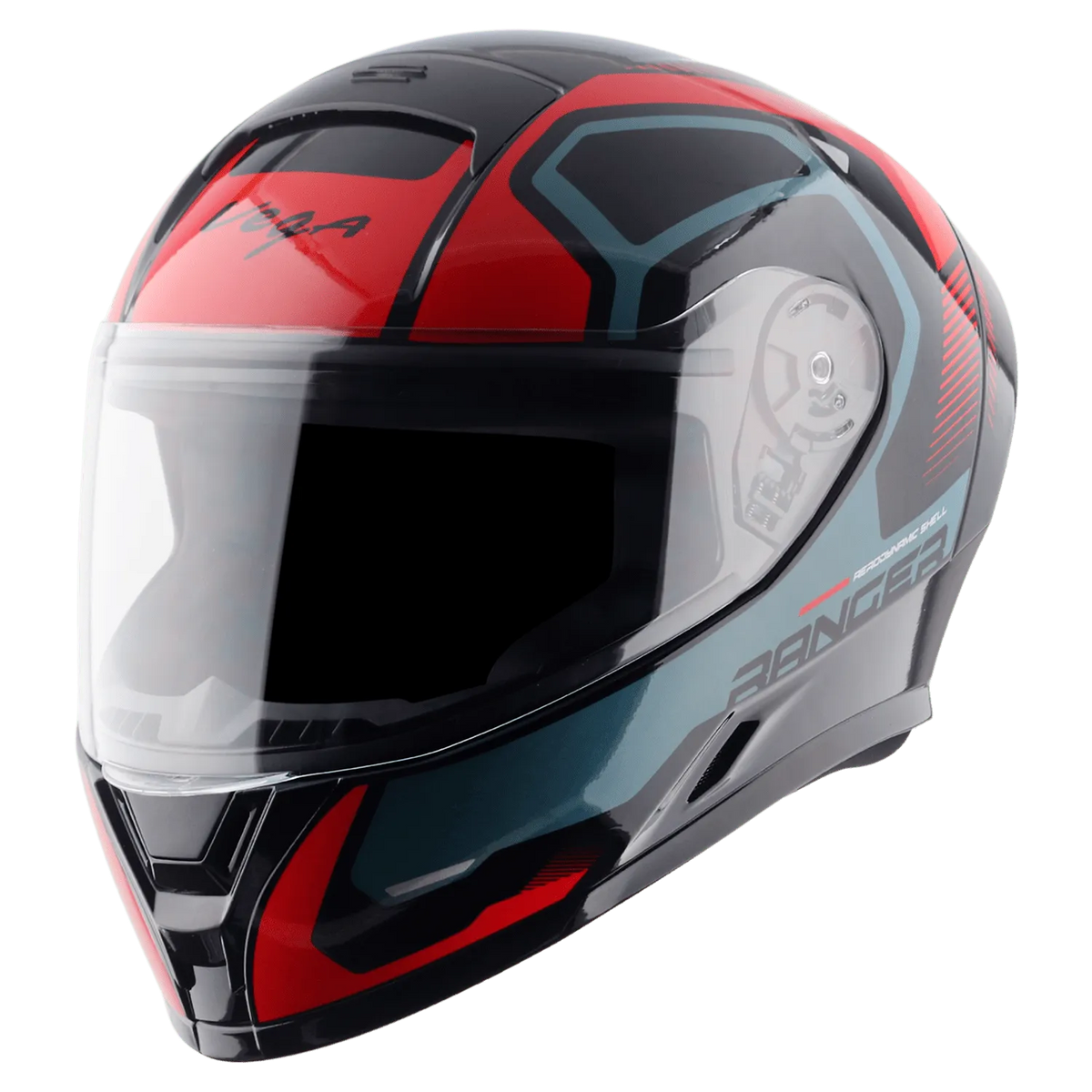 VEGA Ranger Dx Crew Dull Black Red Full Face Helmet