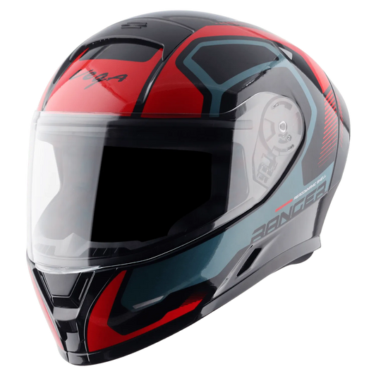 VEGA Ranger Dx Crew Dull Black Red Full Face Helmet