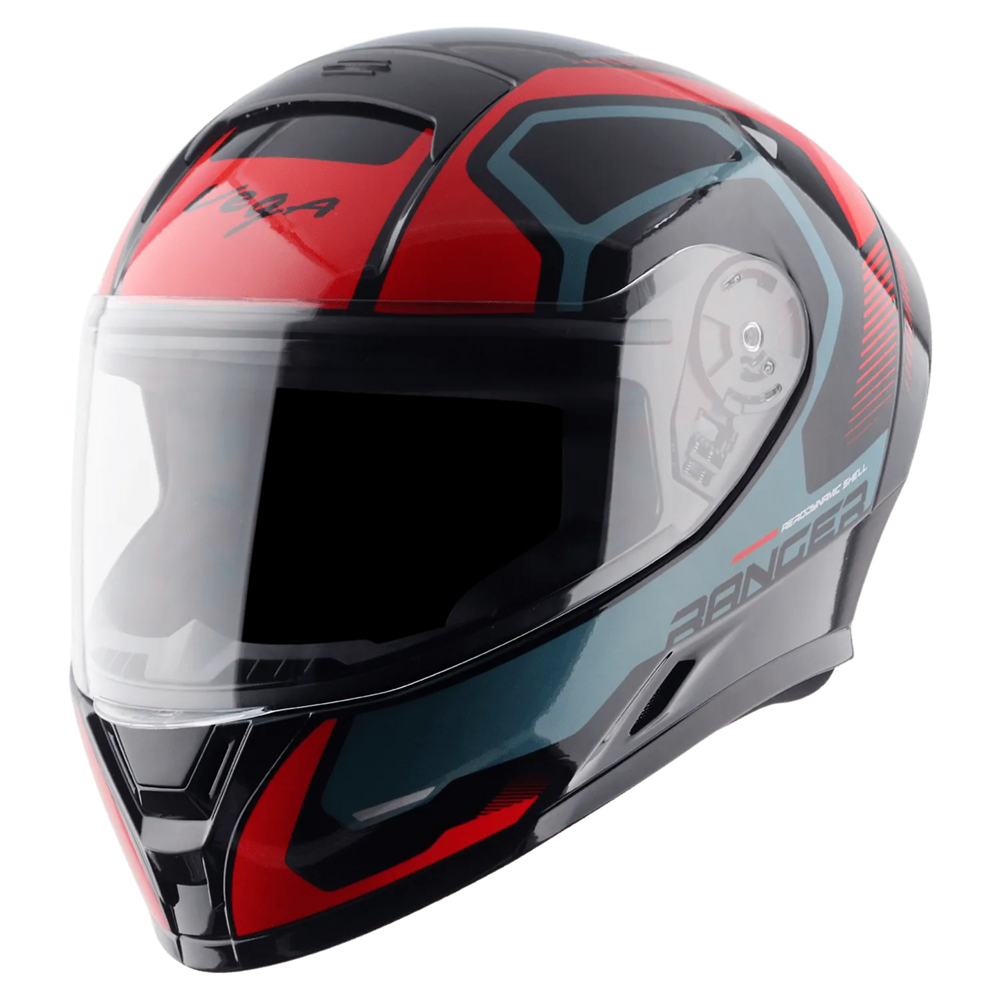 VEGA Ranger Dx Crew Dull Black Red Full Face Helmet