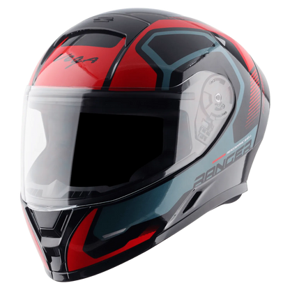 VEGA Ranger Dx Crew Dull Black Red Full Face Helmet