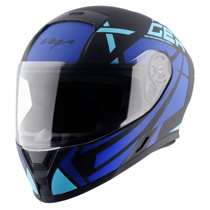 VEGA Ranger Dx Revenge Dull Black M Blue Full Face Helmet
