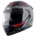 VEGA Rapid Dx Drack Black Red Full Face Helmet