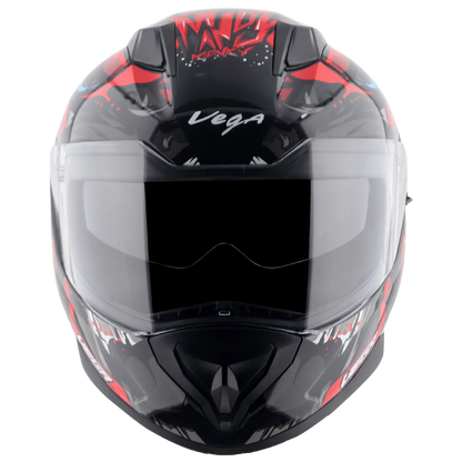 VEGA Rapid Dx Mandy Monkey Black Red Full Face Helmet