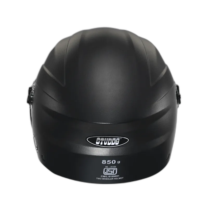 STUDDS Ray Black Half Face Helmet