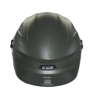 STUDDS Ray Military Green Half Face Helmet
