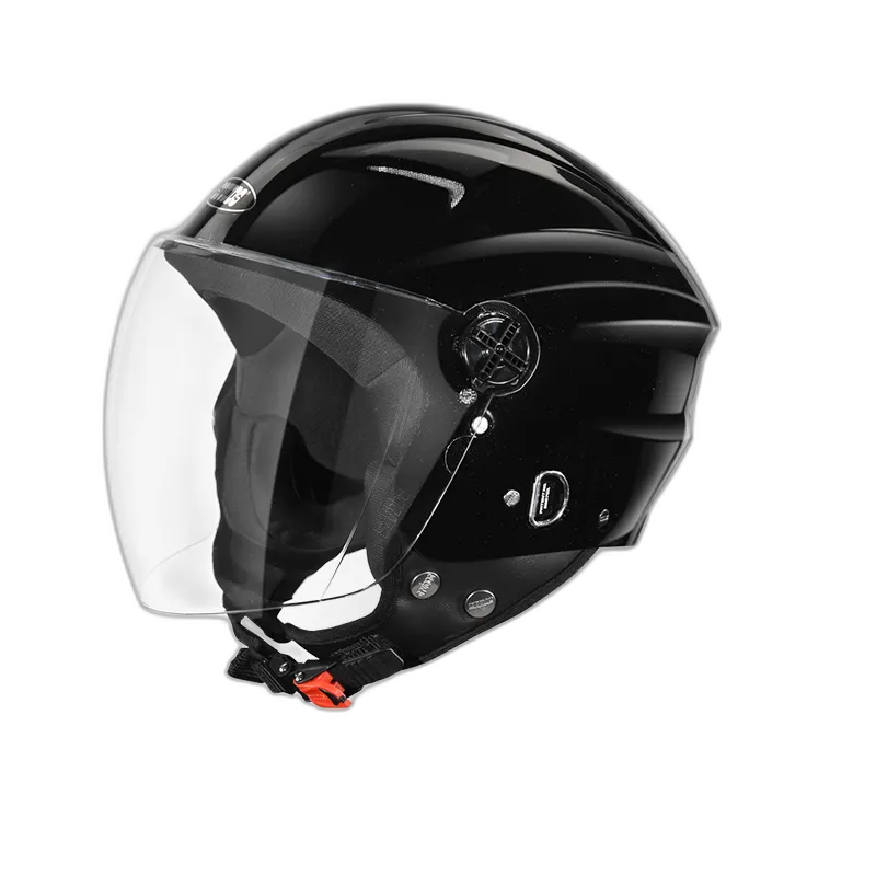 STUDDS Ray Super Black Half Face Helmet