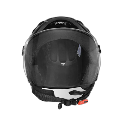 STUDDS Ray Super Black Half Face Helmet