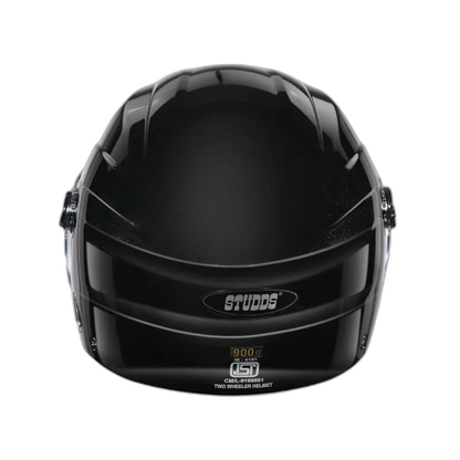STUDDS Ray Super Black Half Face Helmet