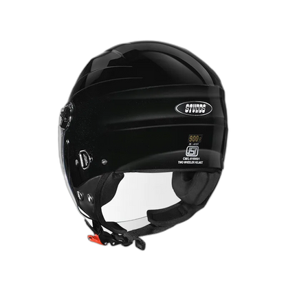 STUDDS Ray Super Black Half Face Helmet