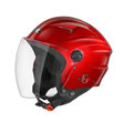 STUDDS Ray Super Cherry Red Half Face Helmet