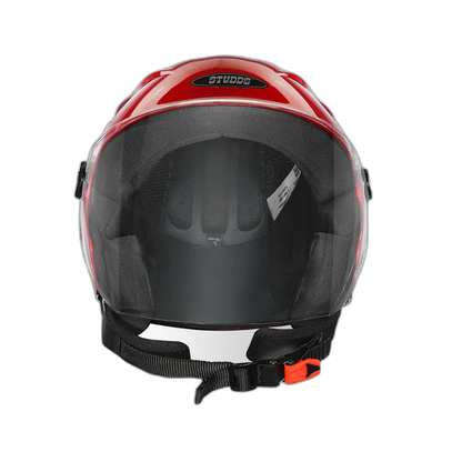 STUDDS Ray Super Cherry Red Half Face Helmet