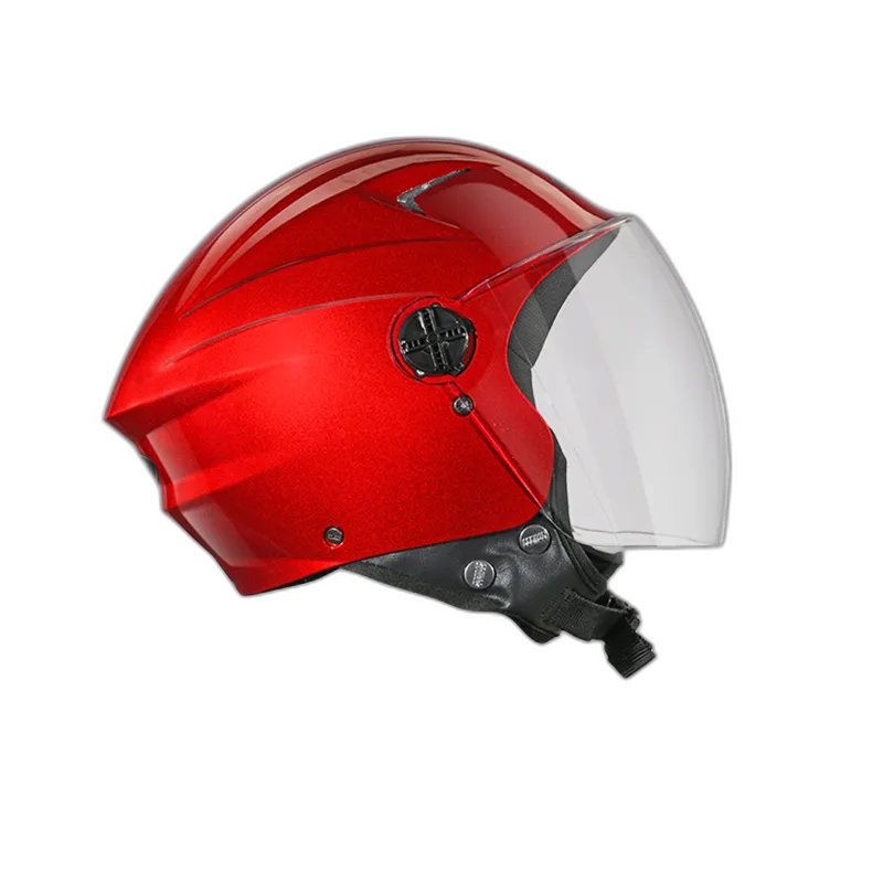 STUDDS Ray Super Cherry Red Half Face Helmet