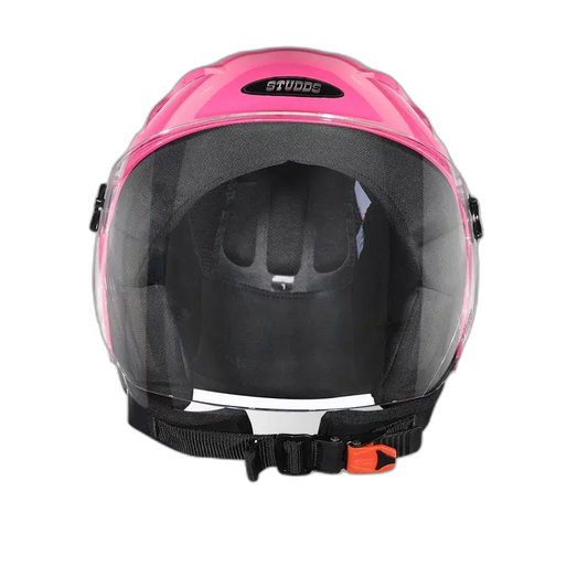 STUDDS Ray Super Dark Pink Half Face Helmet