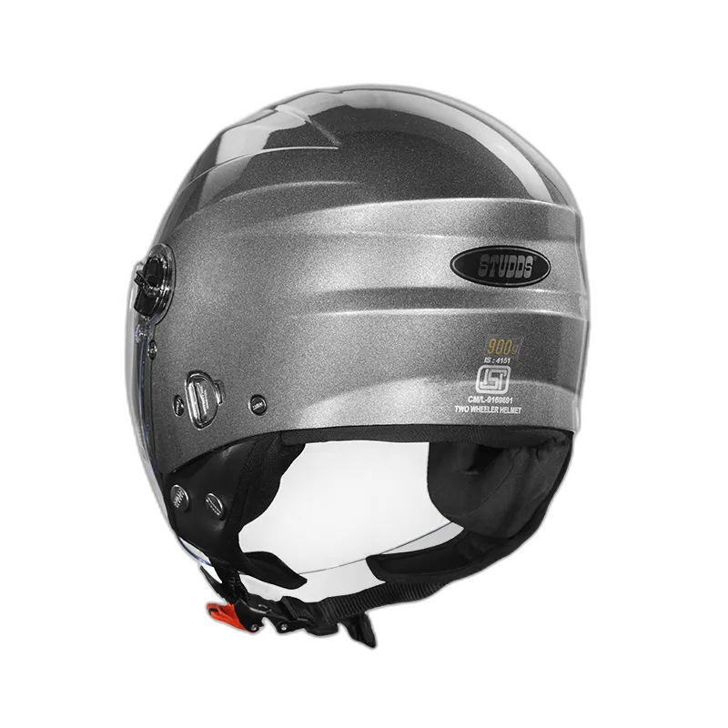 STUDDS Ray Super Gun Grey Half Face Helmet