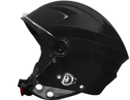 STUDDS Ray Super Matt Black Half Face Helmet