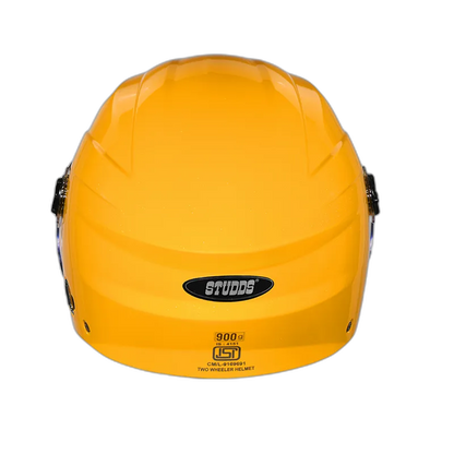 STUDDS Ray Super Mustard Half Face Helmet