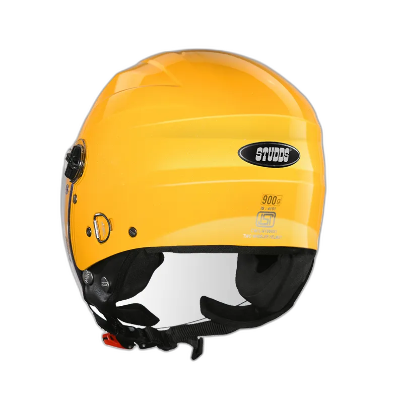 STUDDS Ray Super Mustard Half Face Helmet
