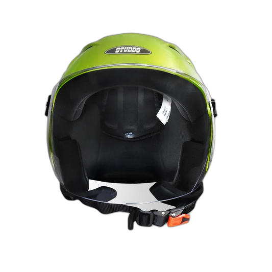 STUDDS Ray Super Parrot Green Half Face Helmet