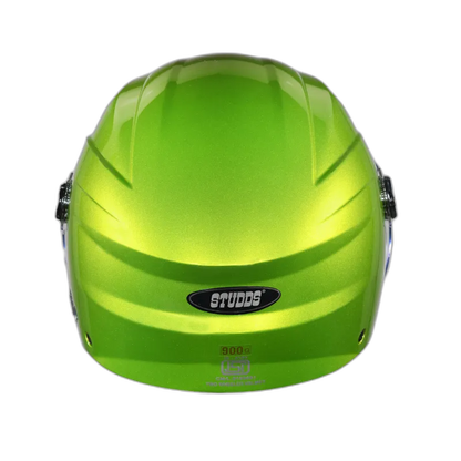 STUDDS Ray Super Parrot Green Half Face Helmet