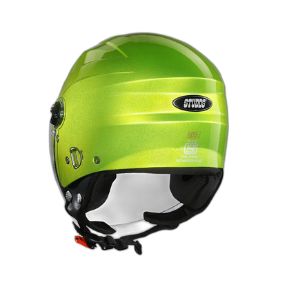 STUDDS Ray Super Parrot Green Half Face Helmet