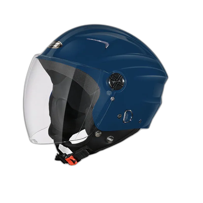 STUDDS Ray Super Petrol Blue Half Face Helmet