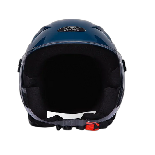 STUDDS Ray Super Petrol Blue Half Face Helmet