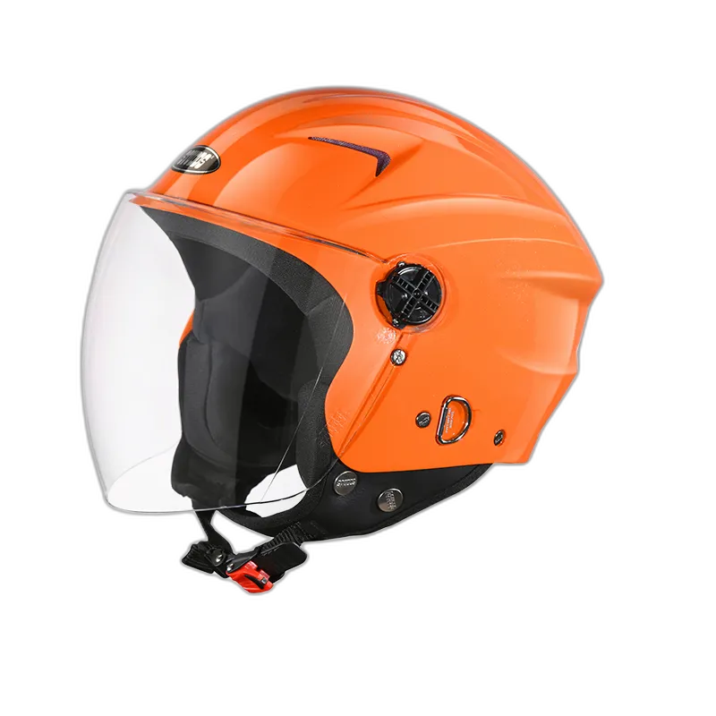 STUDDS Ray Super Vibrant Orange Half Face Helmet